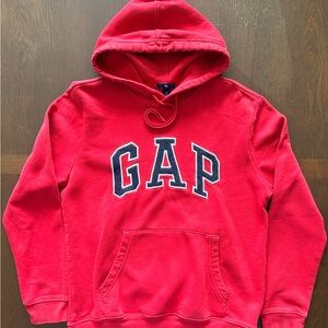GAP Men's Vibrant Red Hoodie